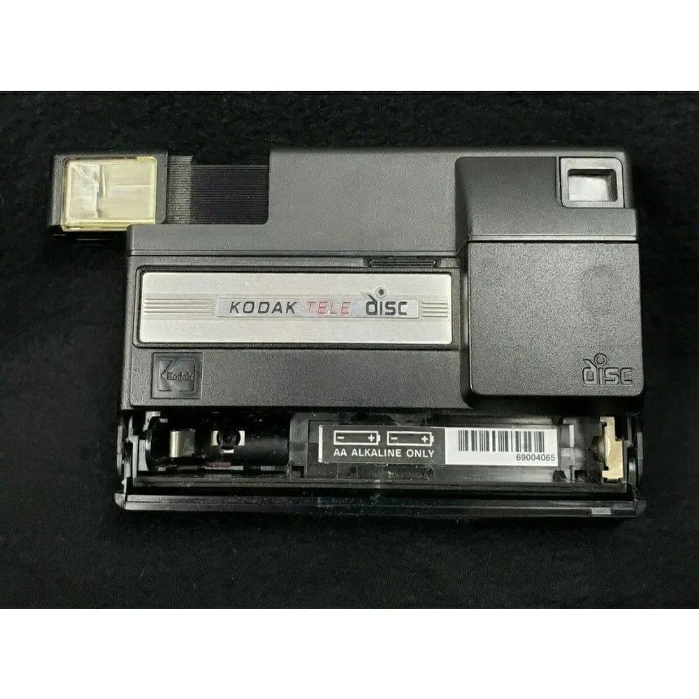 Vintage 80s Kodak Tele DiscโCamera Flash Black Small Compact USA ElectronicโProp